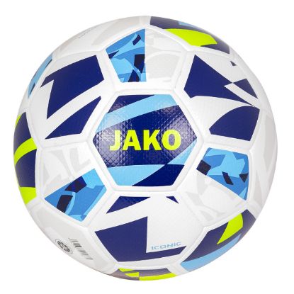 Afbeeldingen van Wedstrijdbal Iconic wit/navy/fluogeel
