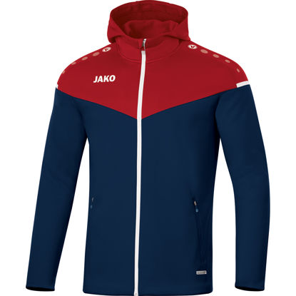 Afbeeldingen van Jas met kap Champ 2.0 marine/chilirood