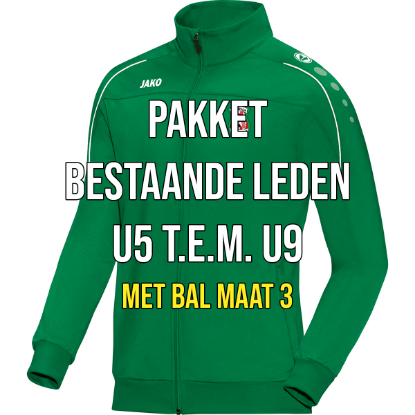 Afbeeldingen van PAKKET BESTAANDE LEDEN - U5 T.E.M. U9 (BAL MAAT 3)