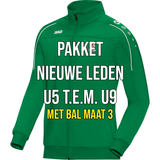 Afbeeldingen van PAKKET NIEUWE LEDEN - U5 T.E.M. U9 (BAL MAAT 3)